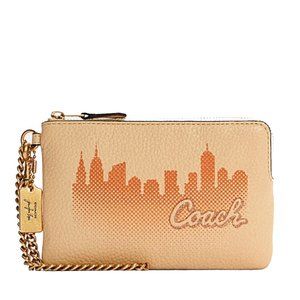 Coach X Jennifer Lopez Corner Zip Wristlet With Nyc Skyline